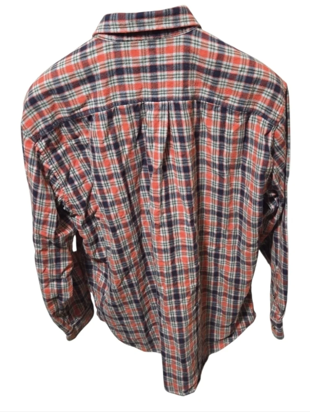 Vintage J Crew Oarsman Red Plaid Flannel Button Shirt Size Large